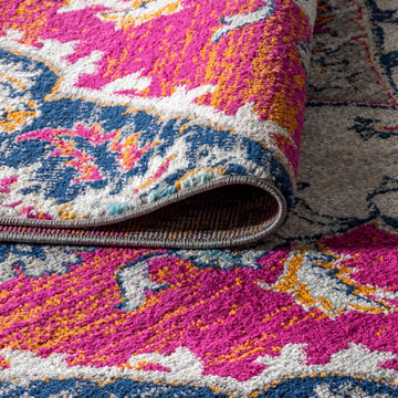 Bright bohemian Flair Boho Vintage Medallion Area Rug